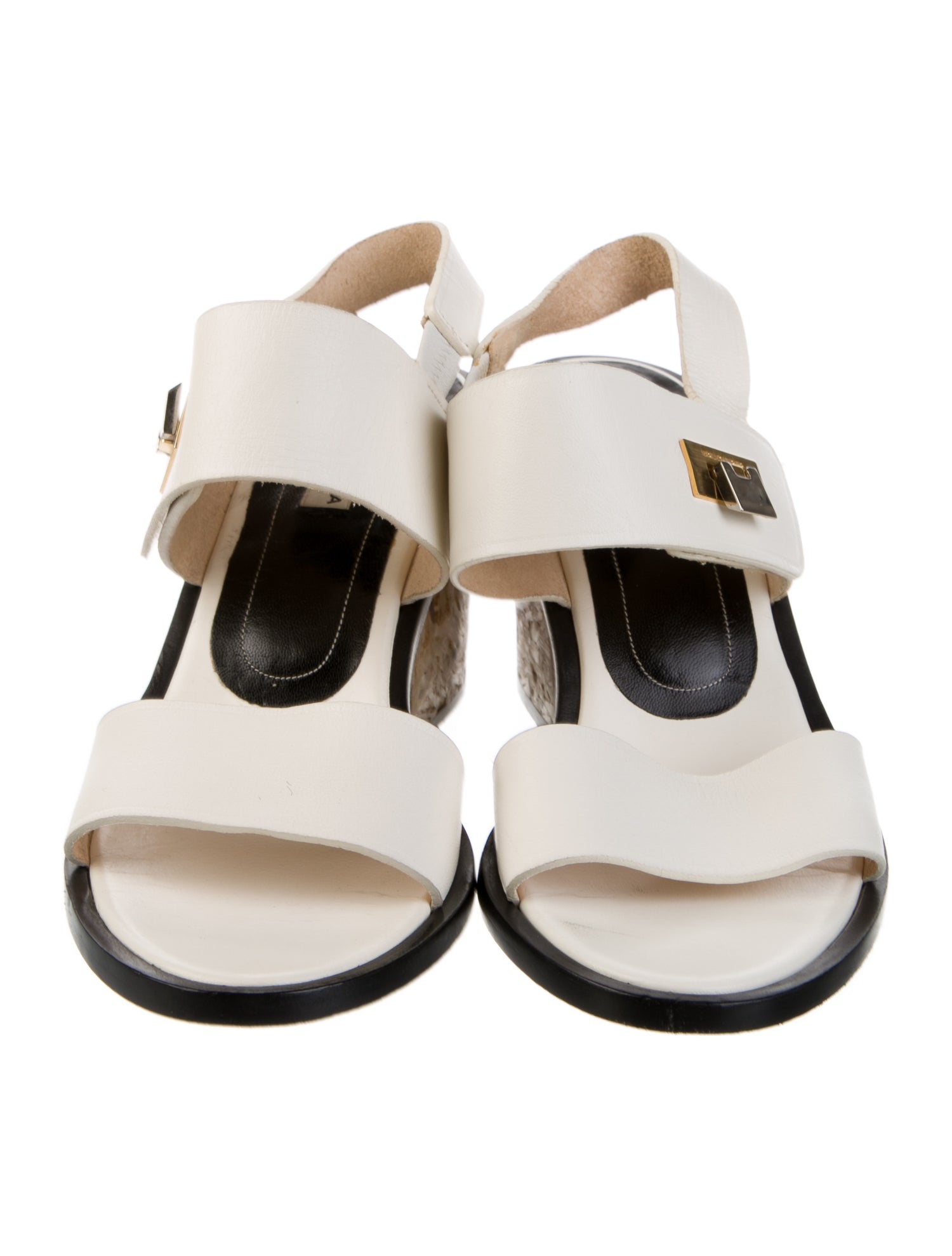 Balenciaga Leather Slingback Sandals